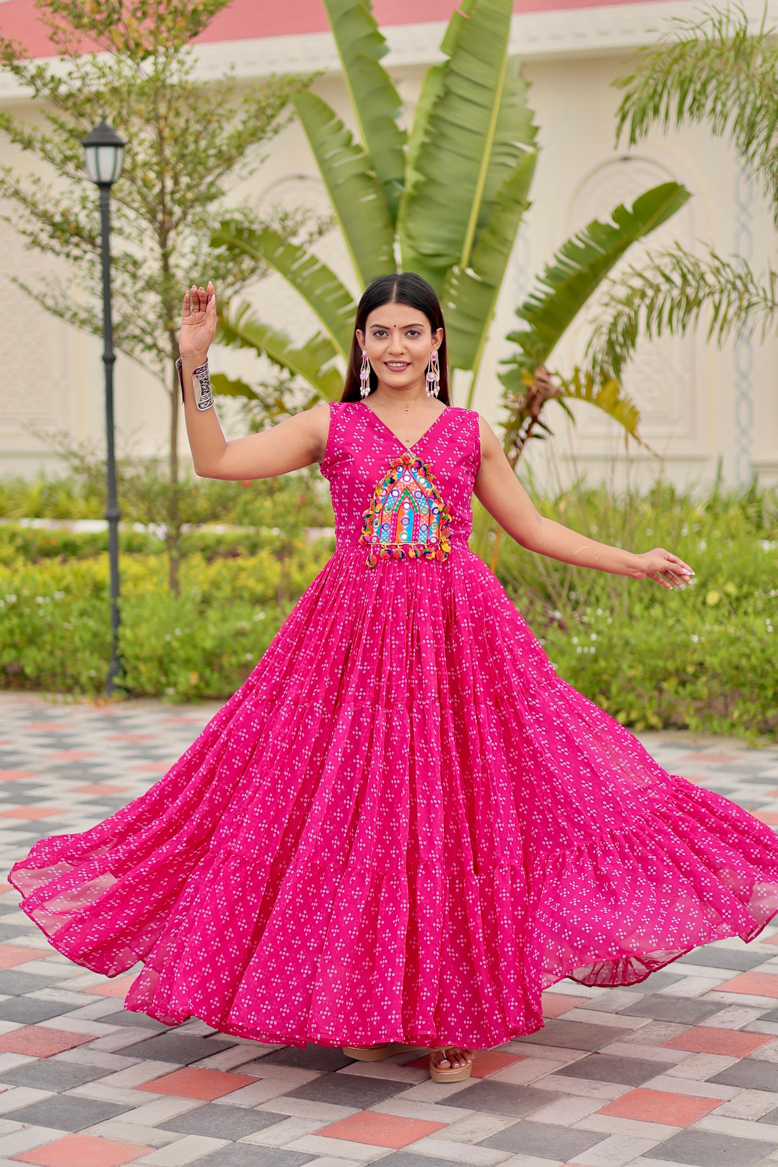 Indian party wear gown sleeveless design


