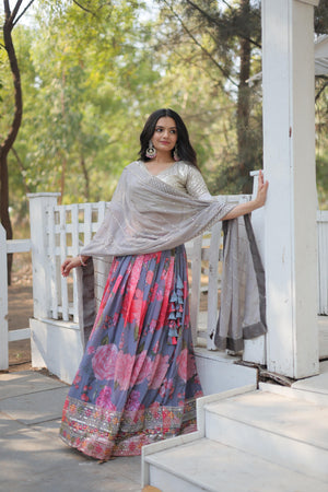 canvas lehenga with dupatta