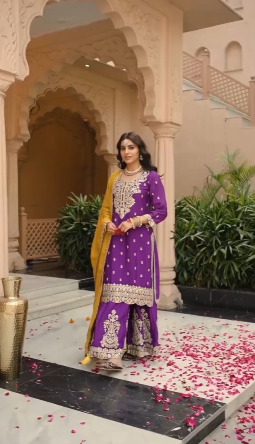 embroidered kurti plazzo