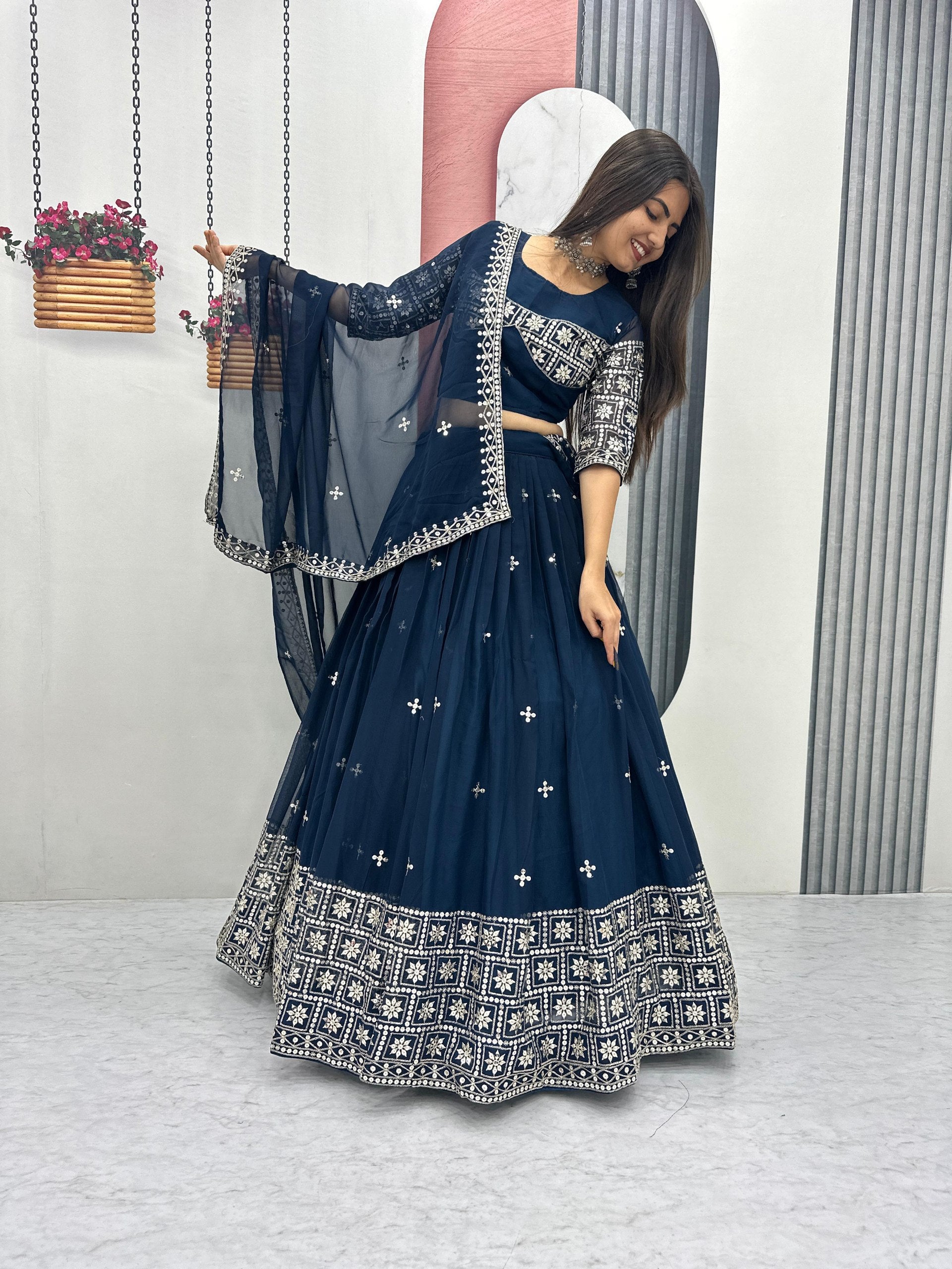 Traditional festive lehenga choli for women