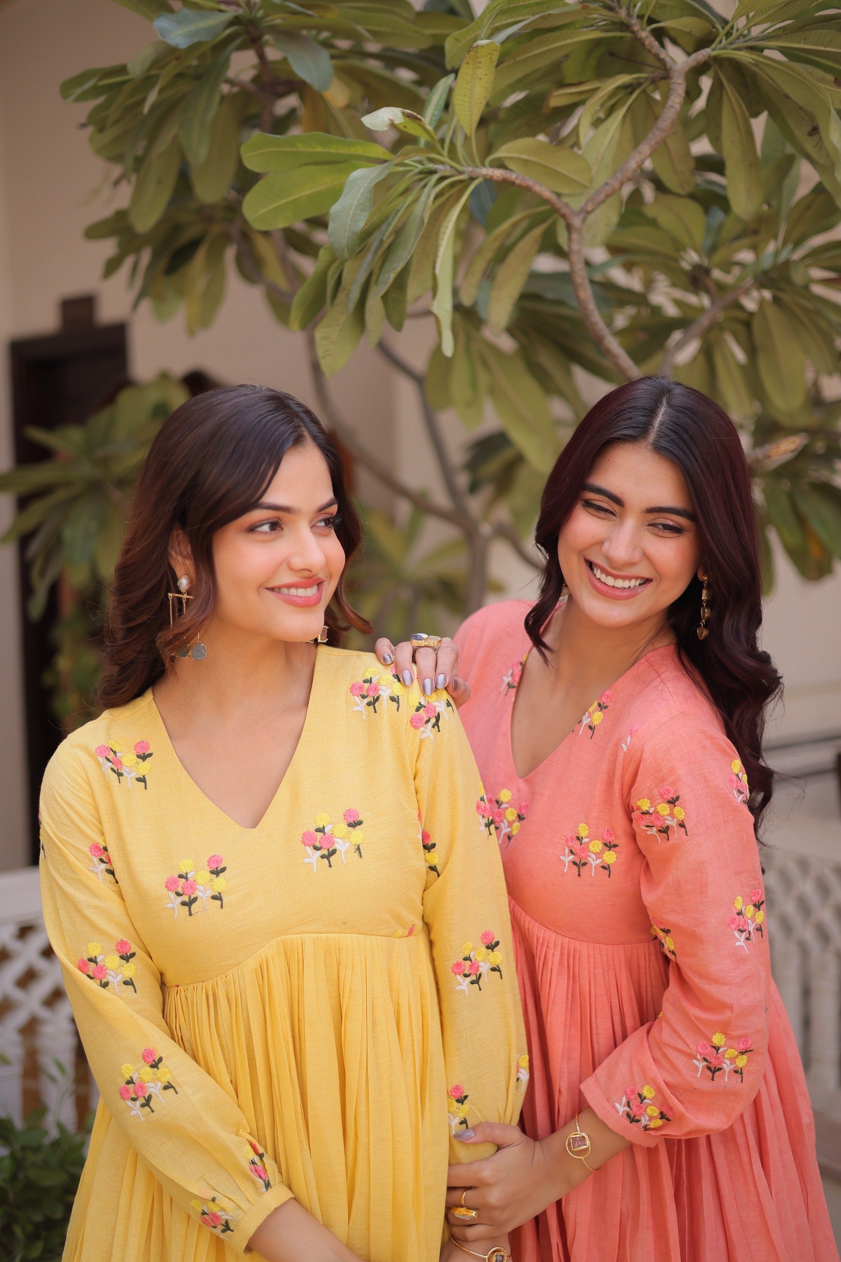designer cotton kurti pant set