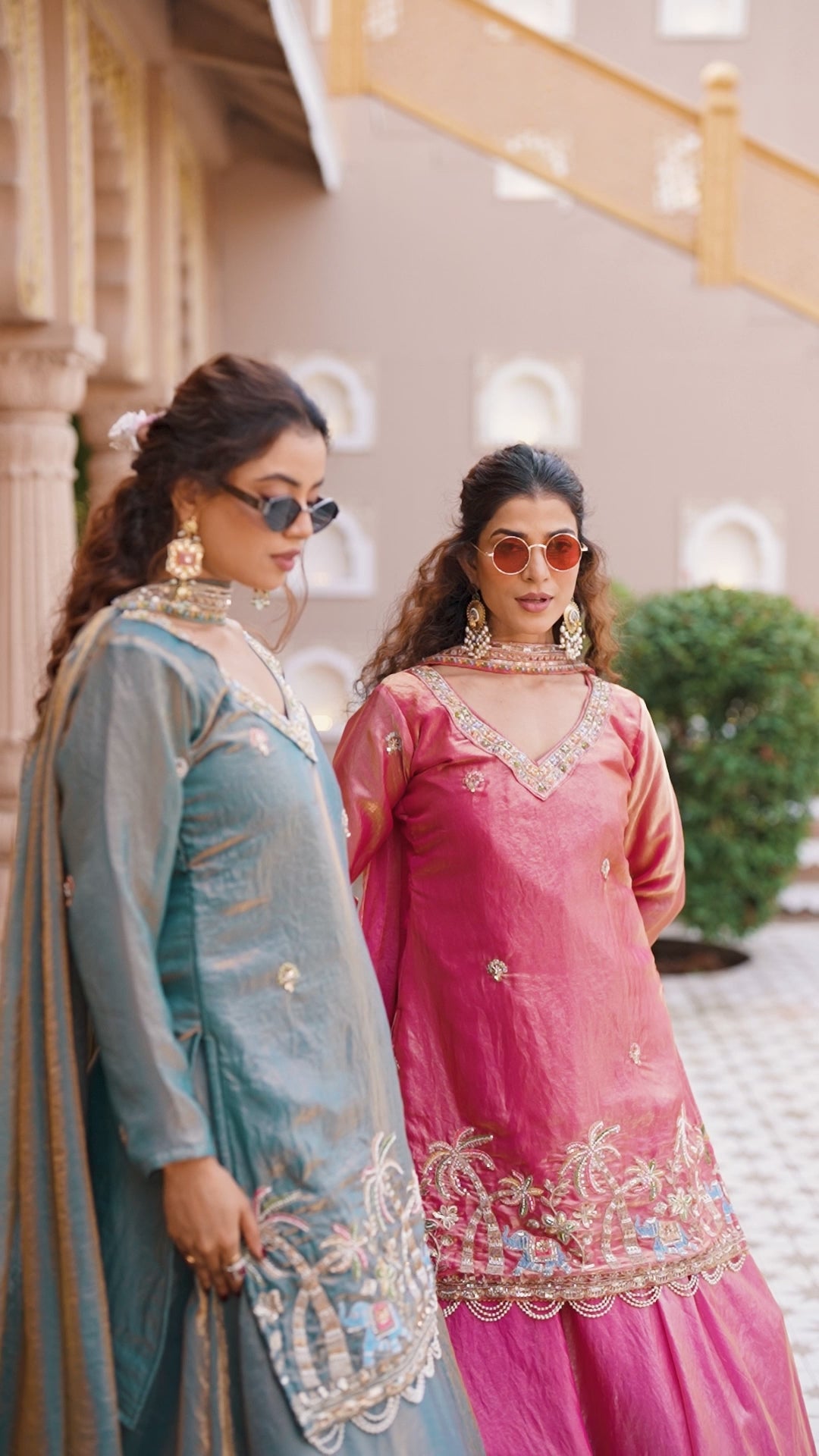 sequence embroidery lehenga set