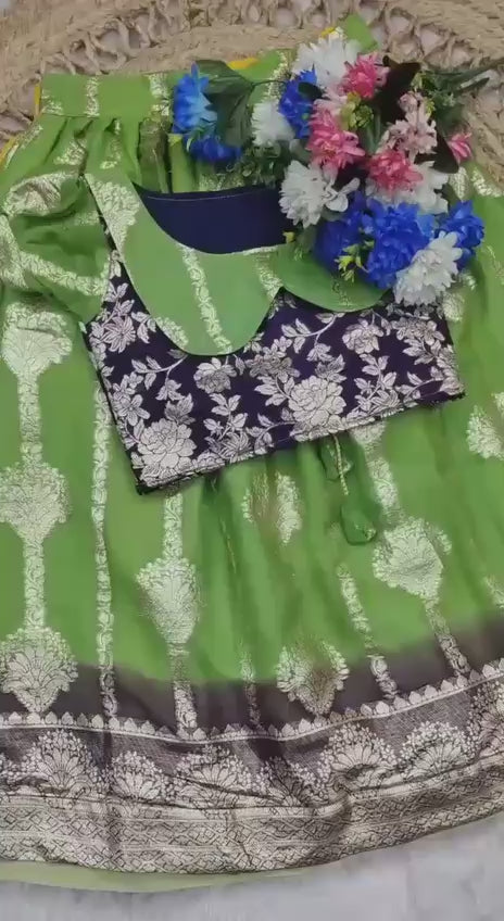  Viscose Georgette Lehenga