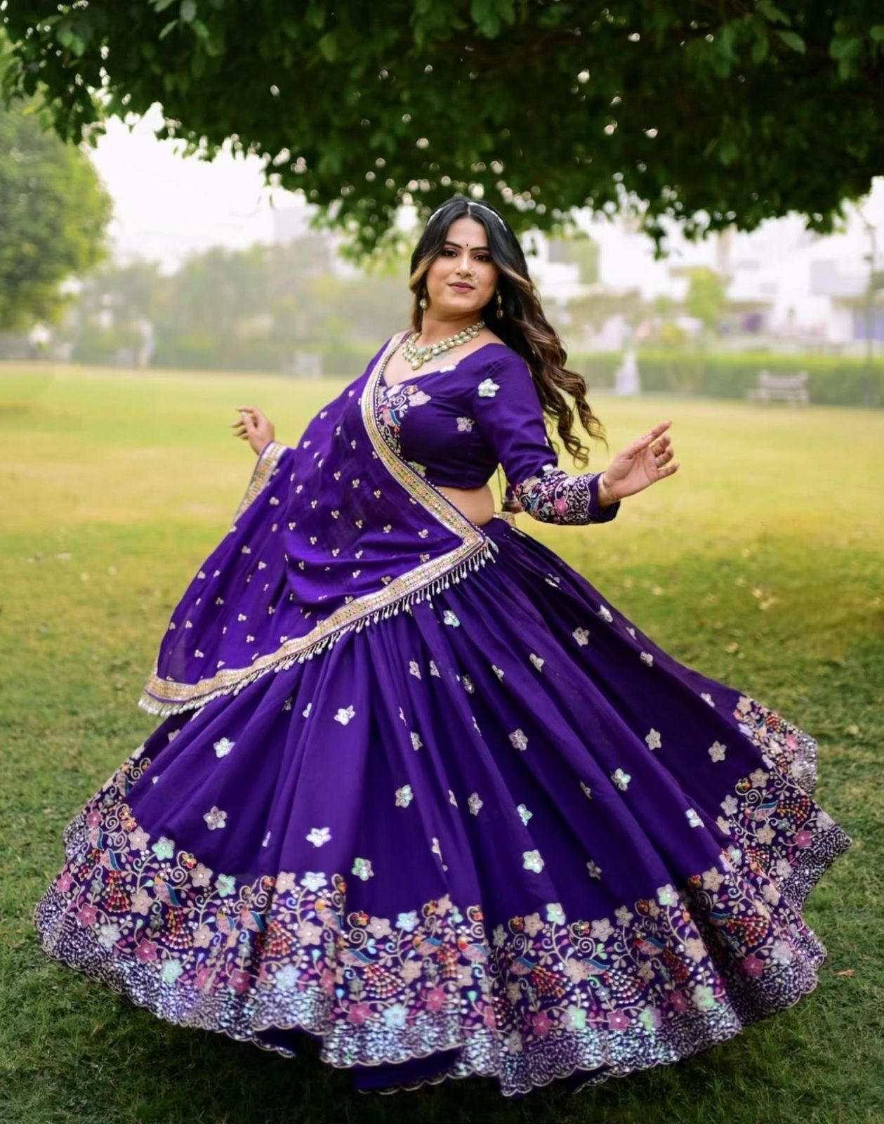 "Festive outfit for Diwali and Navratri"

