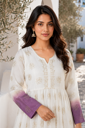 purple colour Latest designer gown online for festive occasions