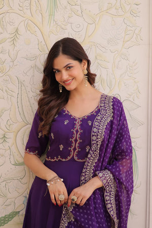Party wear kurti pant set with embroidery and modern design