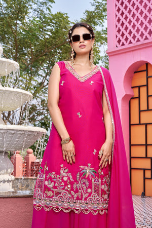 Wedding wear star georgette kurti set for women