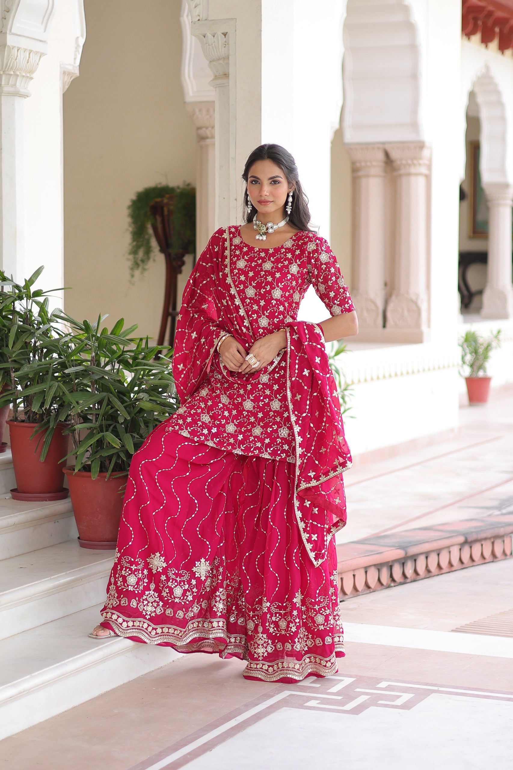 Ready made kurti sharara set online