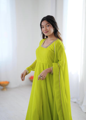 kali cut anarkali suit for festive wear