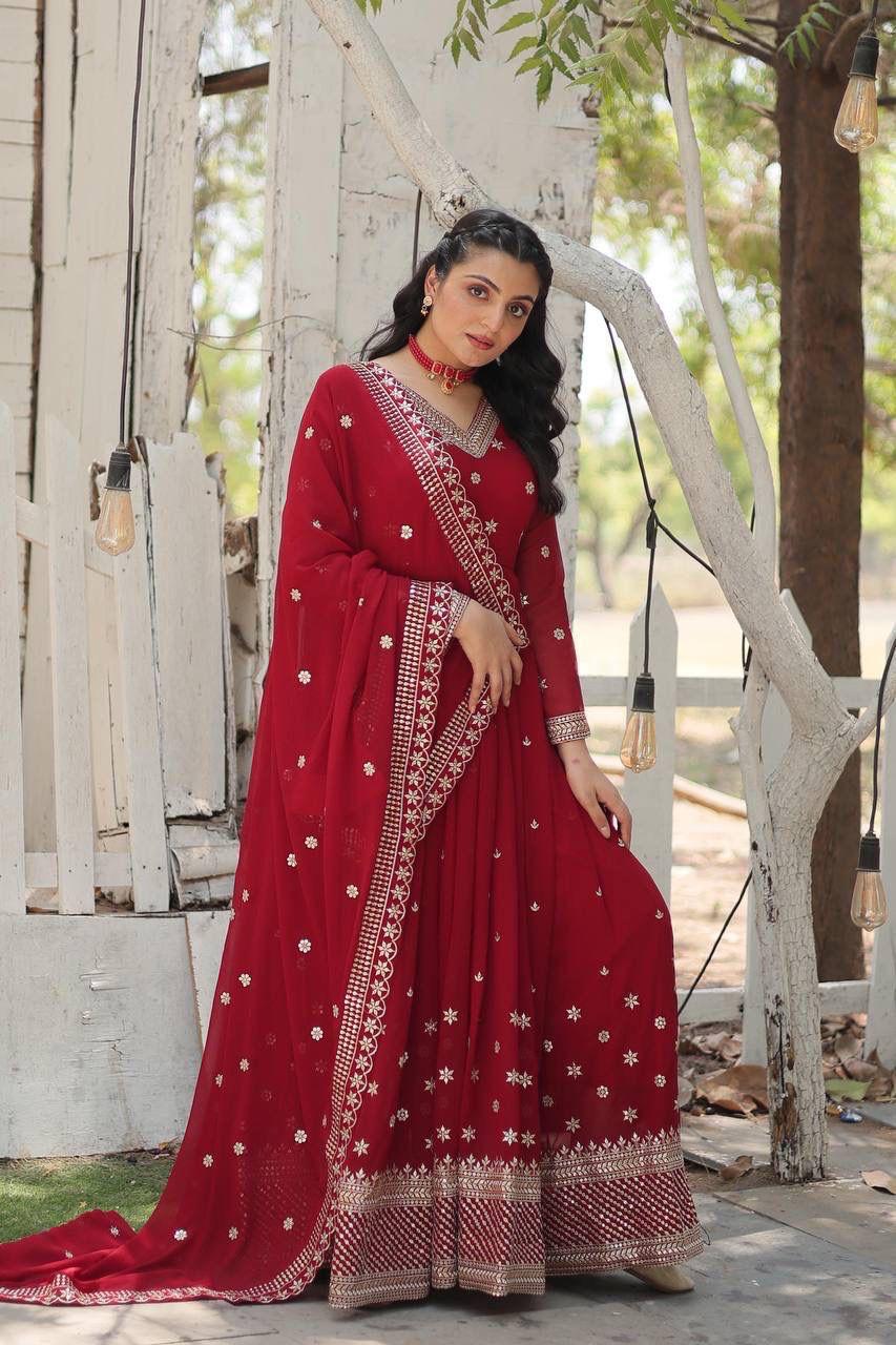 embroidered gown for women