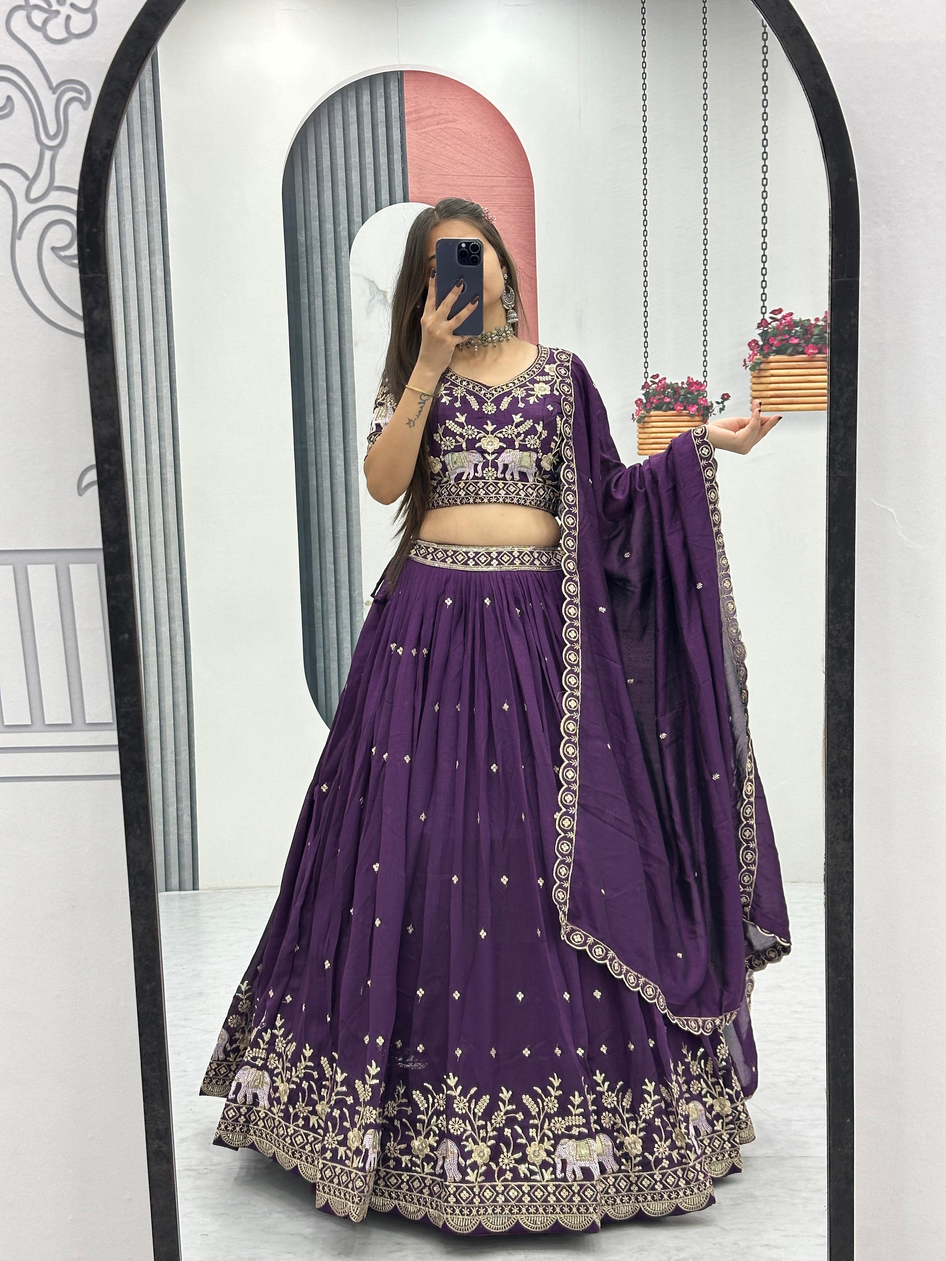 purple lehenga choli vastralyn collection