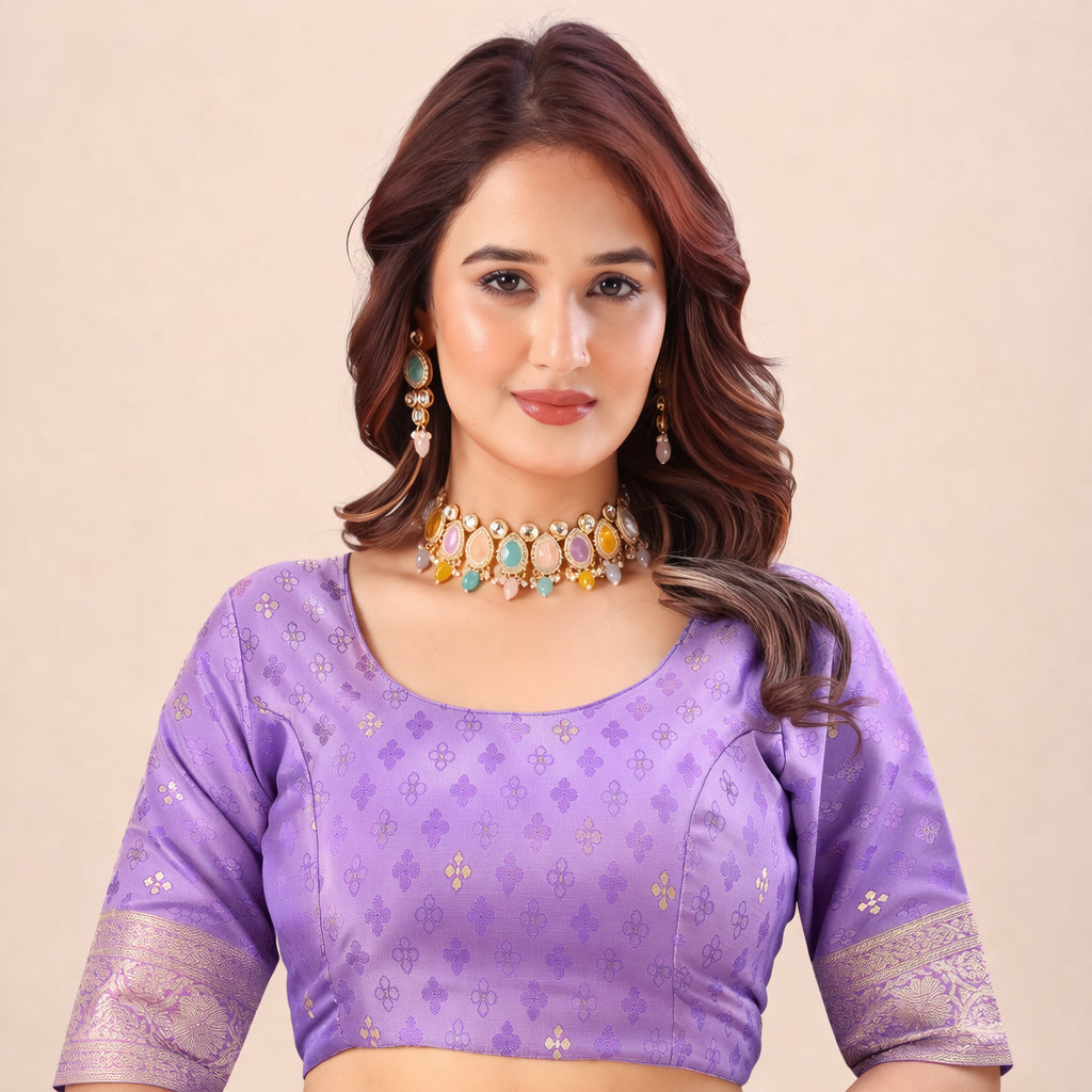 Party wear silk saree with blouse