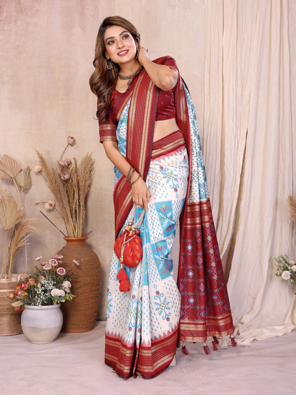 traditional indian silk saree