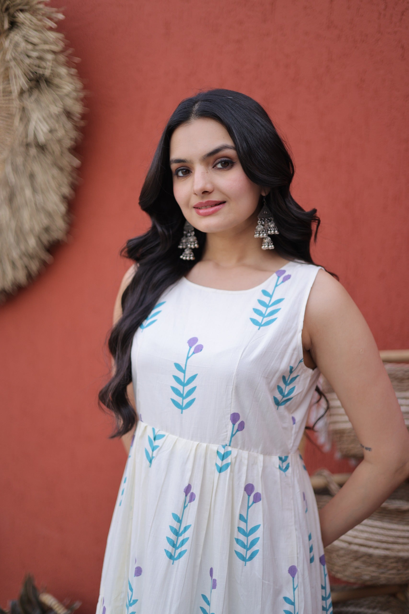 rinted cotton flared kurti daily wear India