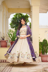 Pure Tissue Silk Lehenga Choli for women online vastralyn store