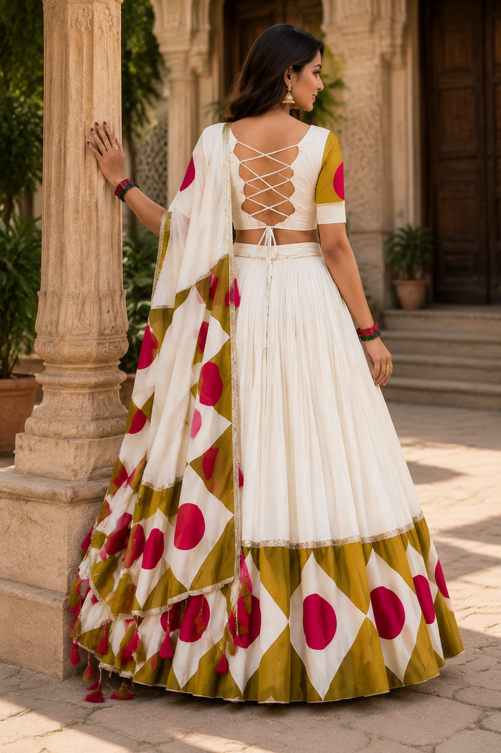 Festive gota patti lehenga for women