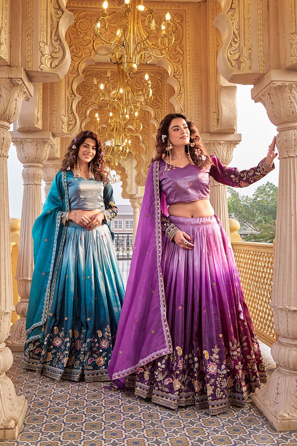 buy Party Wear Embroidered Lehenga for Women