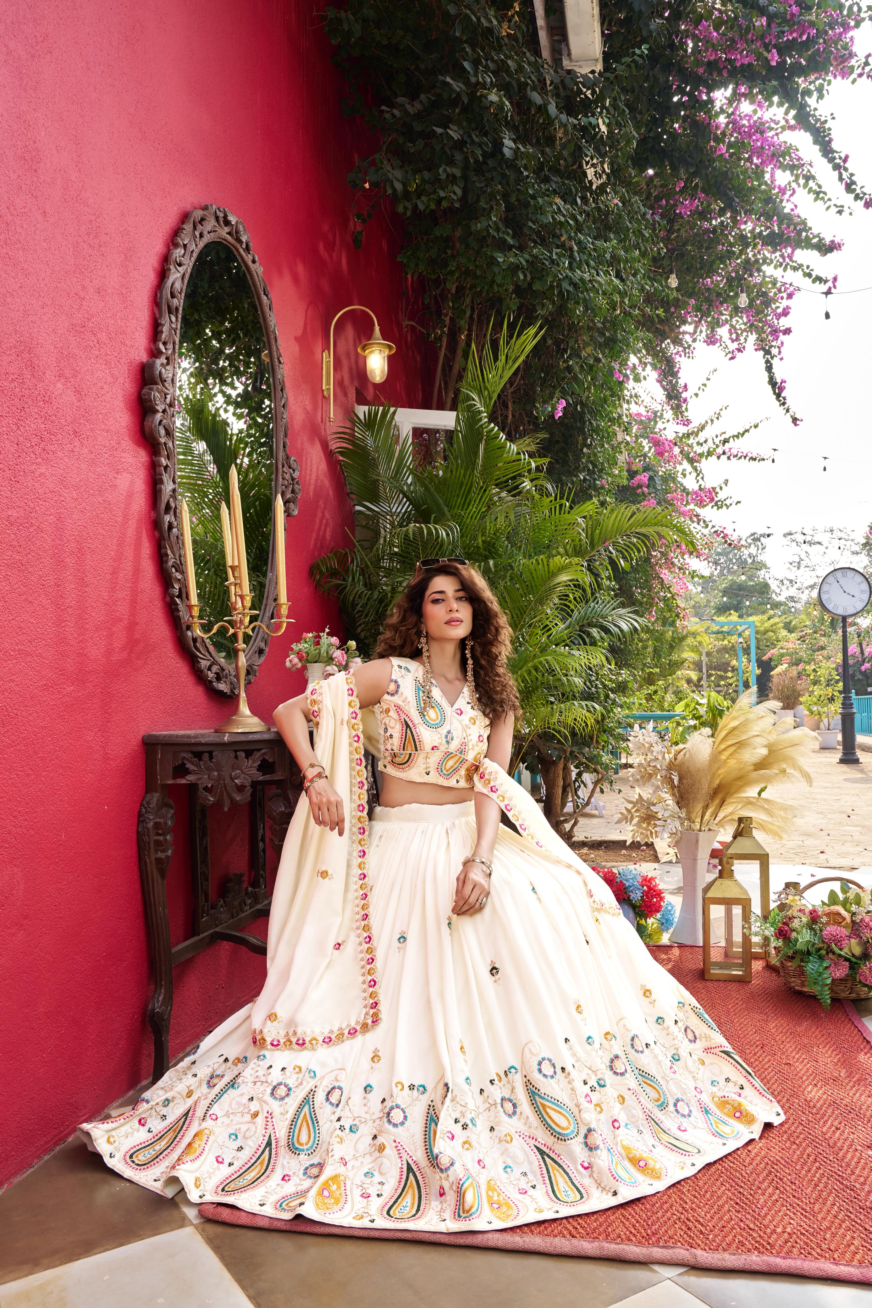 Designer embroidered lehenga choli for festive wear