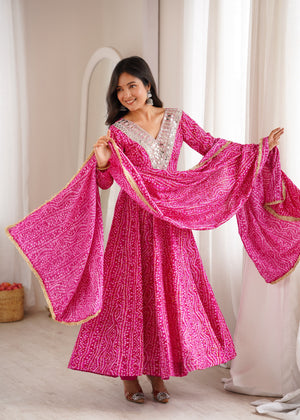 Festive Wear Rayon Gown with Dupatta and Pant