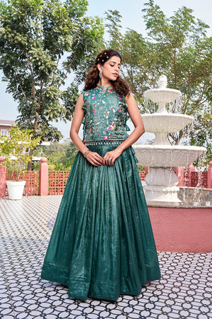 buy Festive gold crush lehenga outfit online