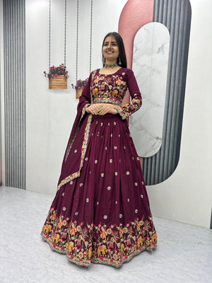 vastralyn purple lehenga choli set online store