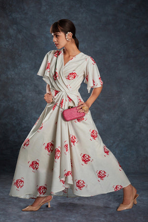 printed linen wrap set