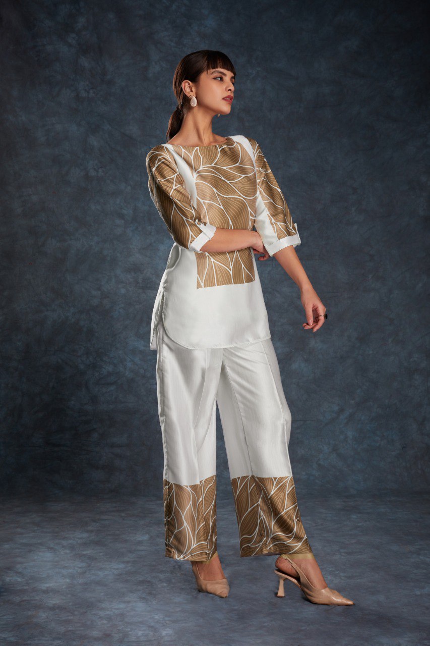  linen satin coord set