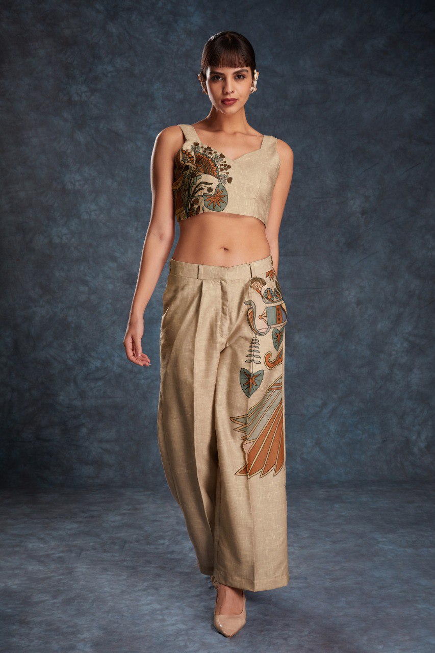 printed linen co-ord