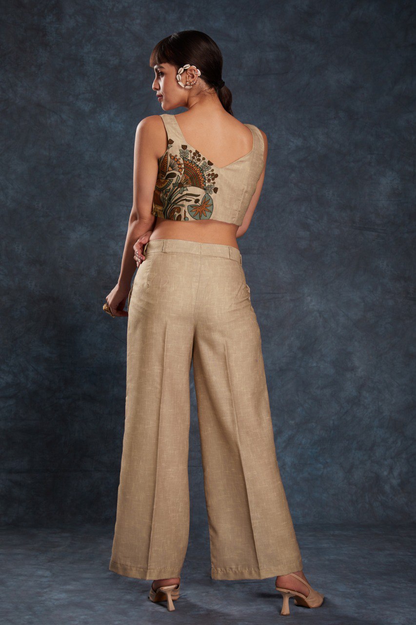 printed linen co-ord