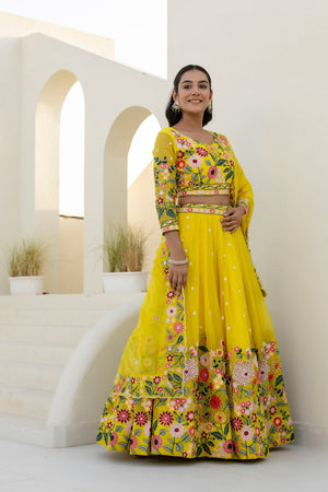 heavy embroidered lehenga choli