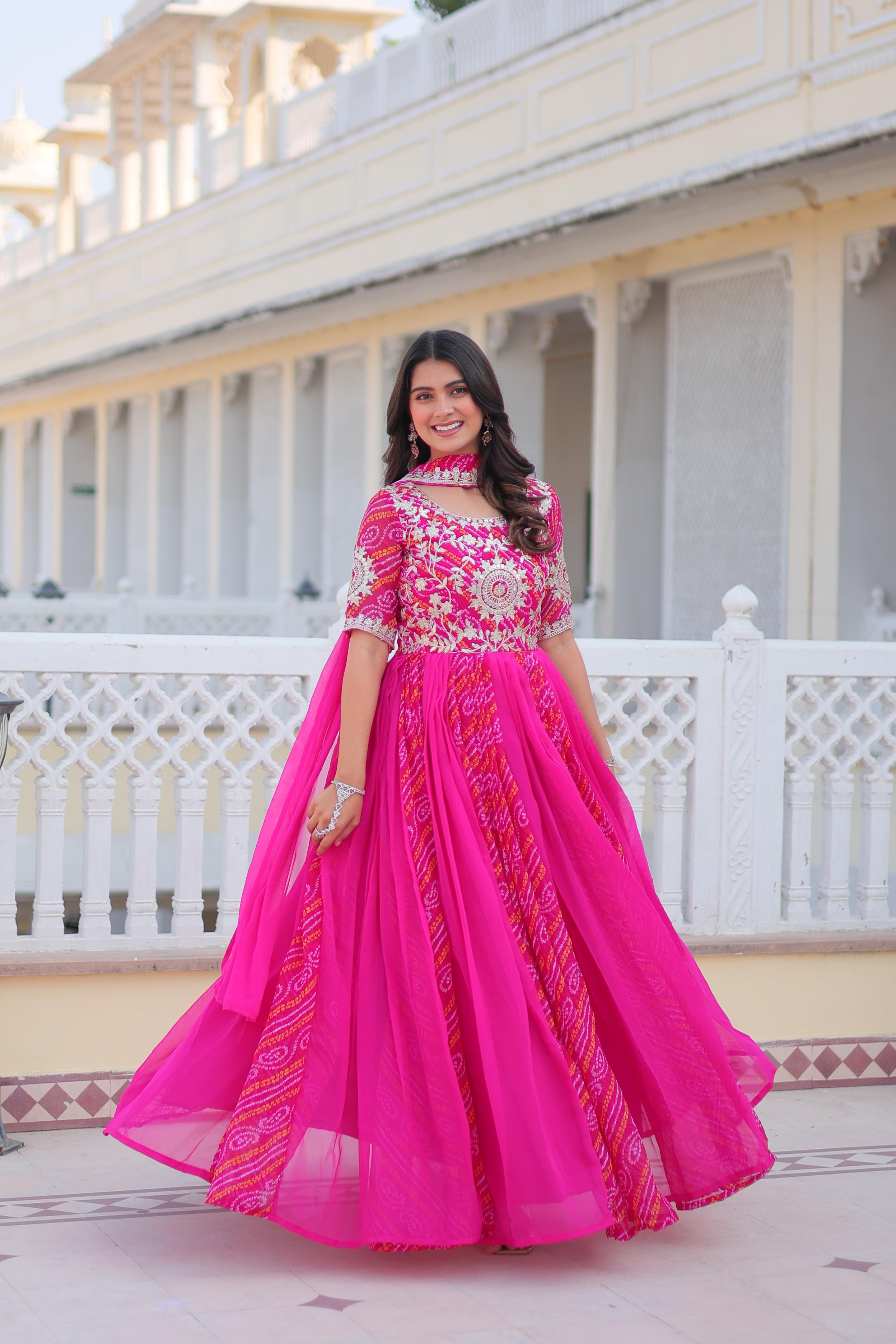  Ethnic Gown with Dupatta