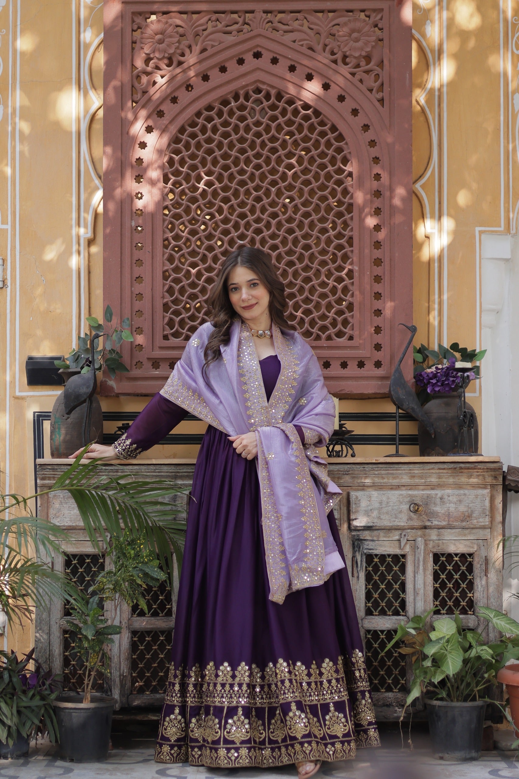 vastralyn star georgette gown
