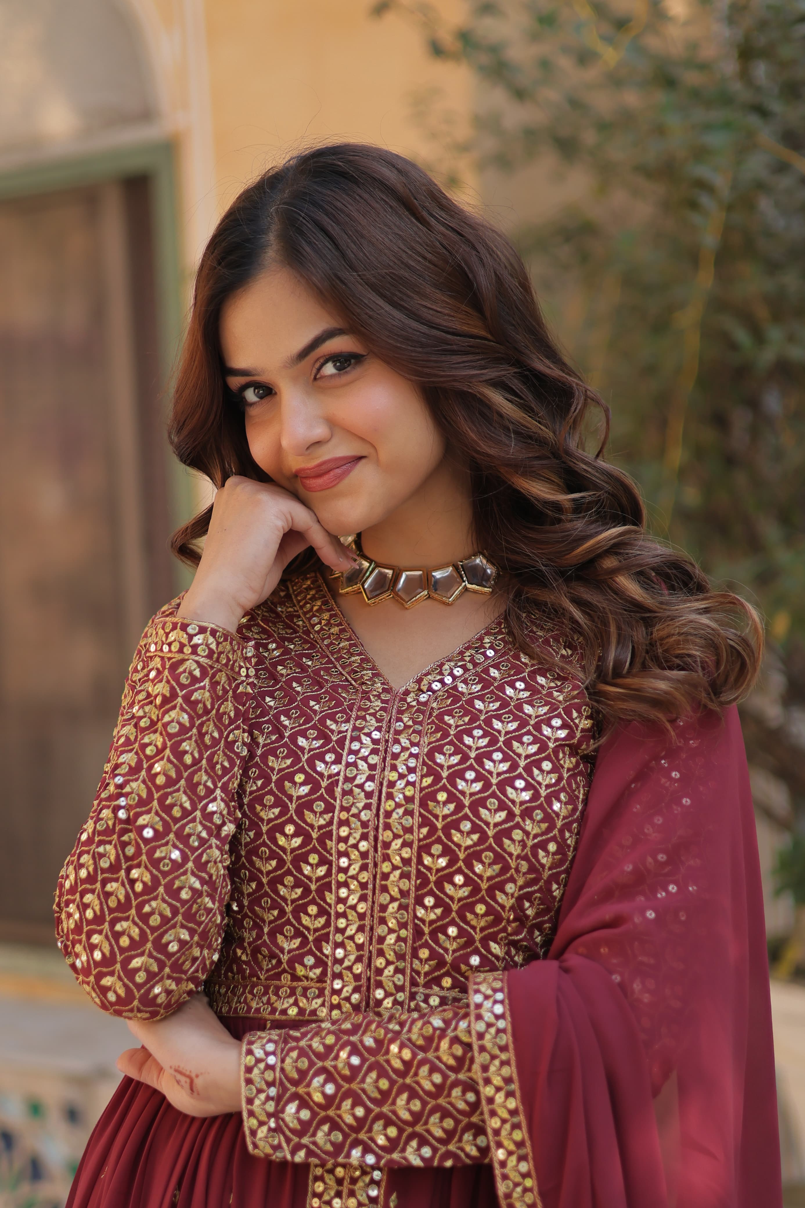  festive gown set for women
