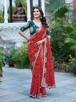 pure bandhani saree
