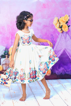  digital print frock for girls