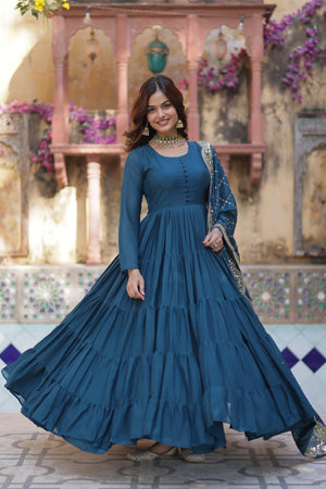 ethnic party gown