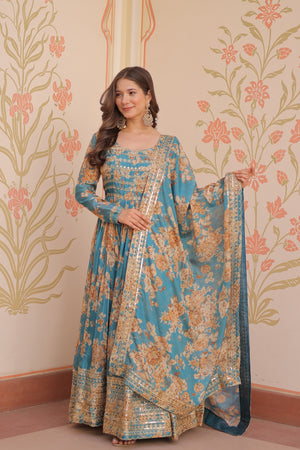 latest silk gown 