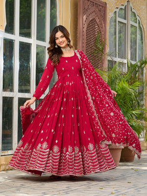  embroidered long gown