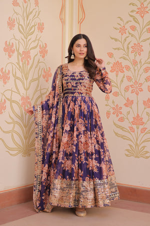 Russian silk gown set