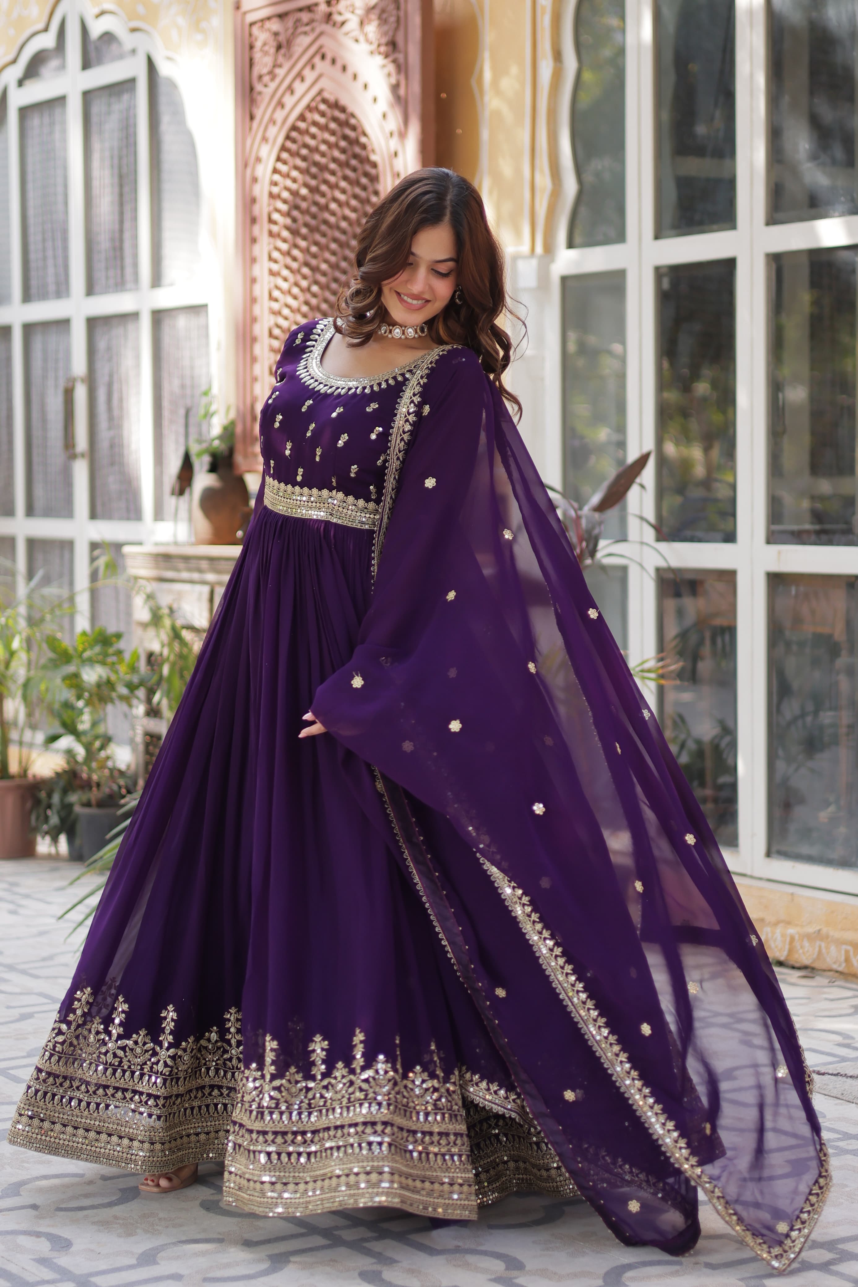  Indian party gown