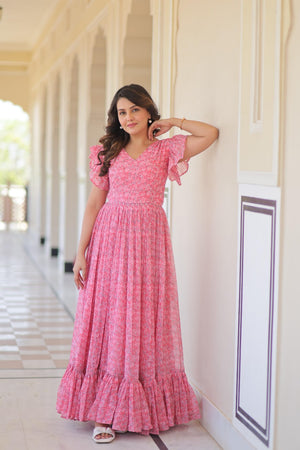 Fancy Neck Gown