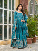 designer gown with flare