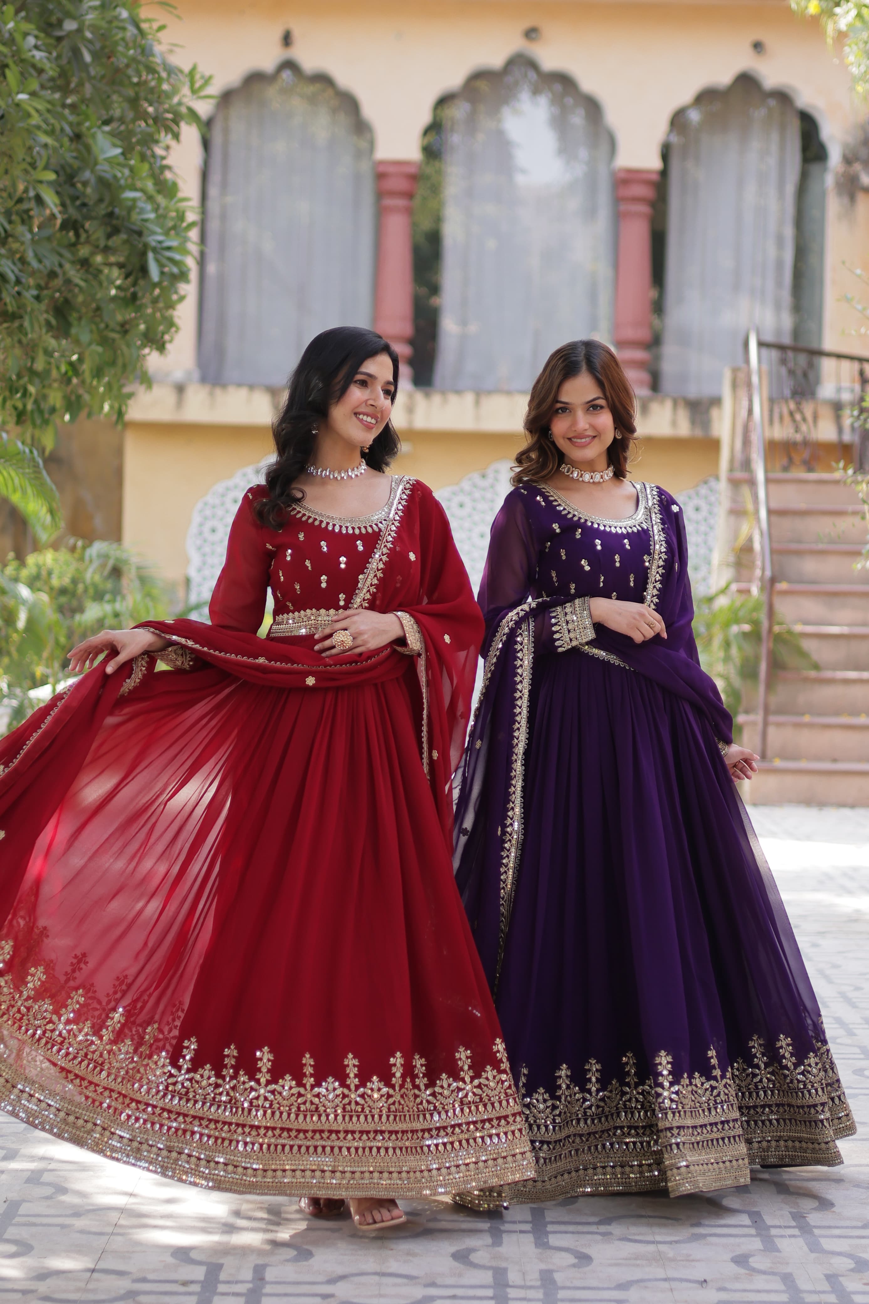 long sleeve gown for wedding party
