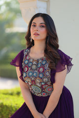 Purple gown for women