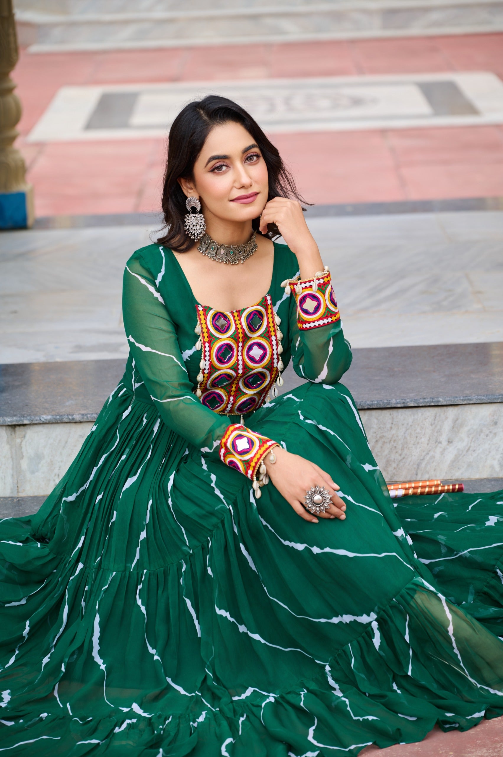 ethnic gown for Navratri,