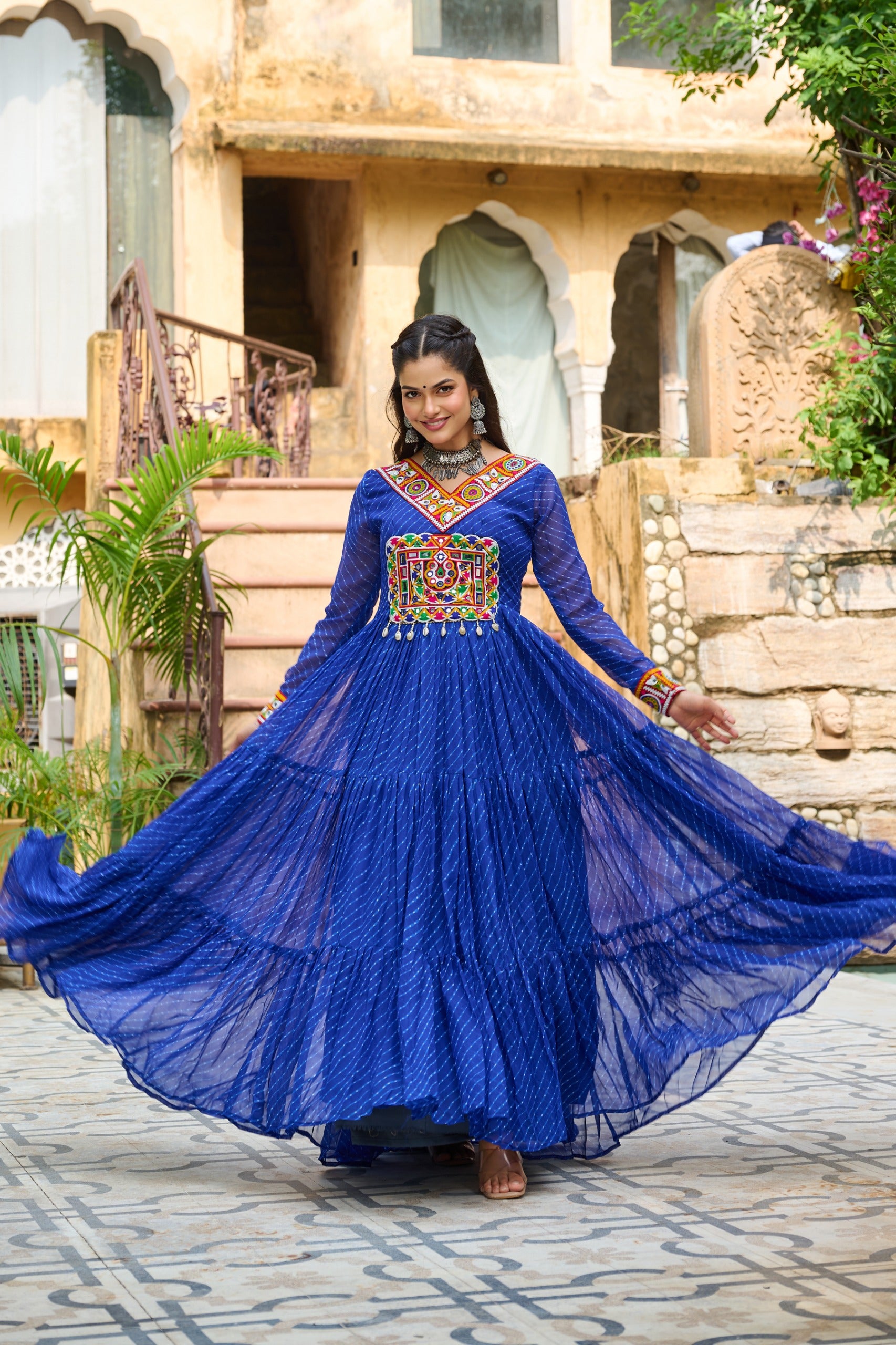 vastralyn Faux Georgette gown