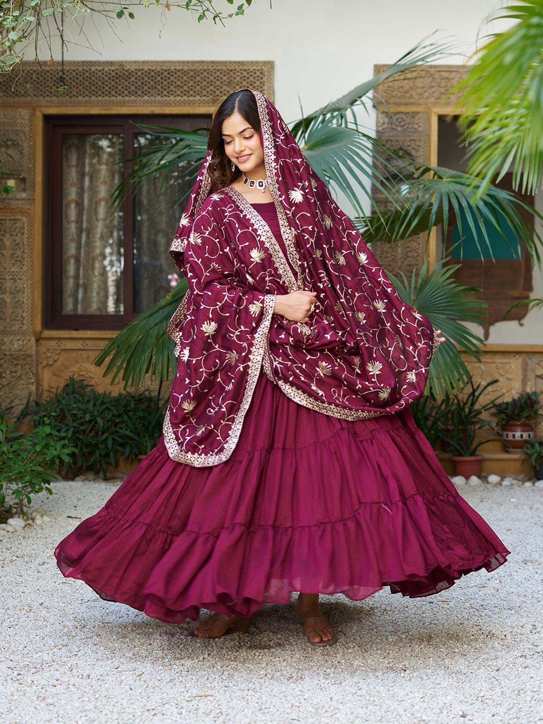  Fully Stitched Gown