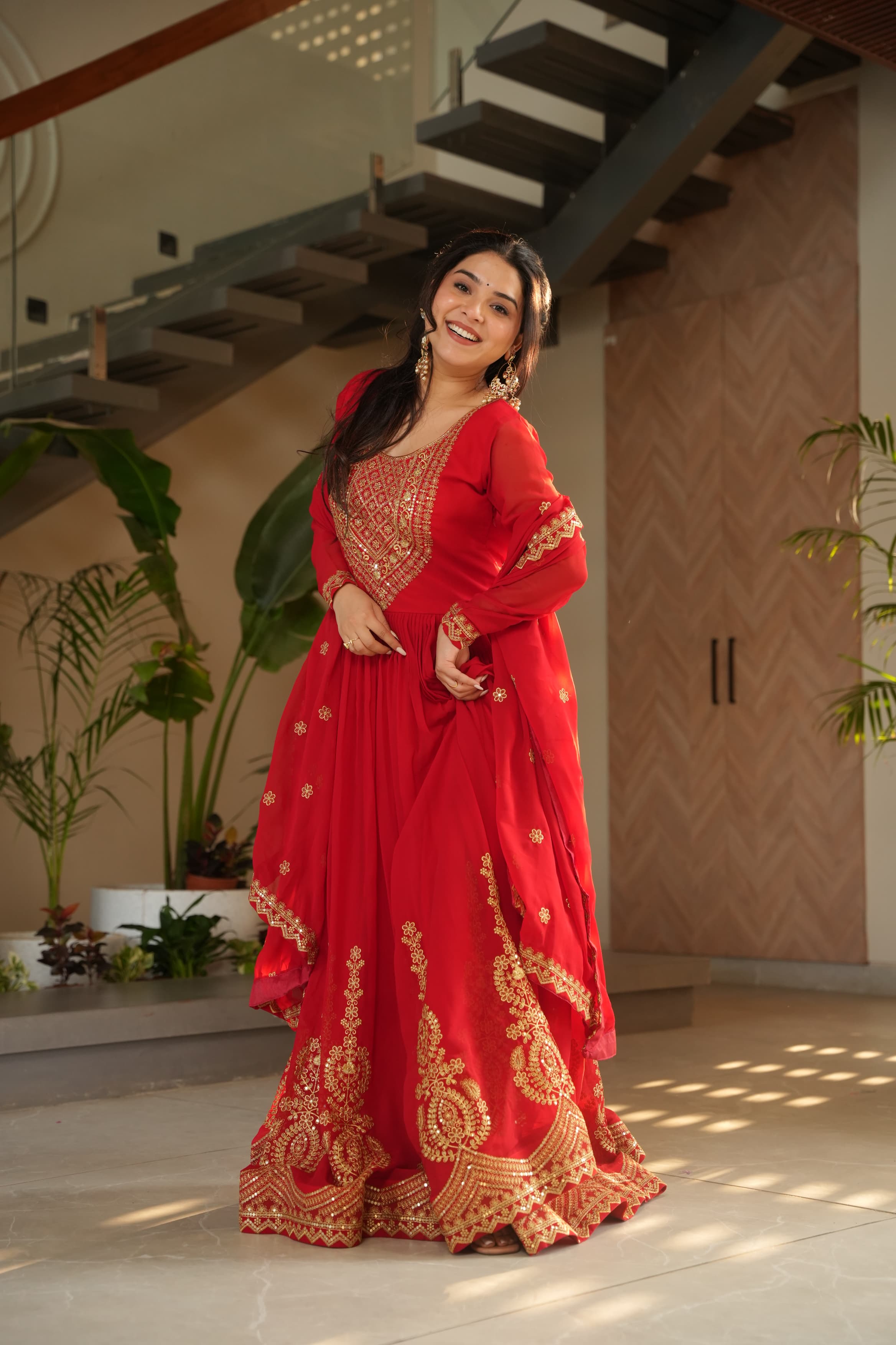 long gown with dupatta