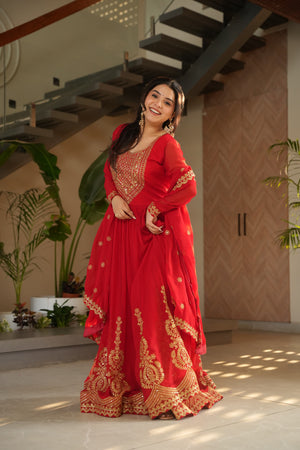 long gown with dupatta