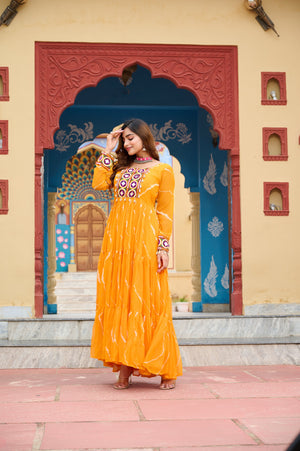 Kutchi work gown